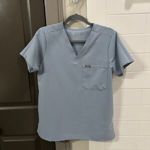 Dusty Blue FIGS Catarina Top Small New without tags